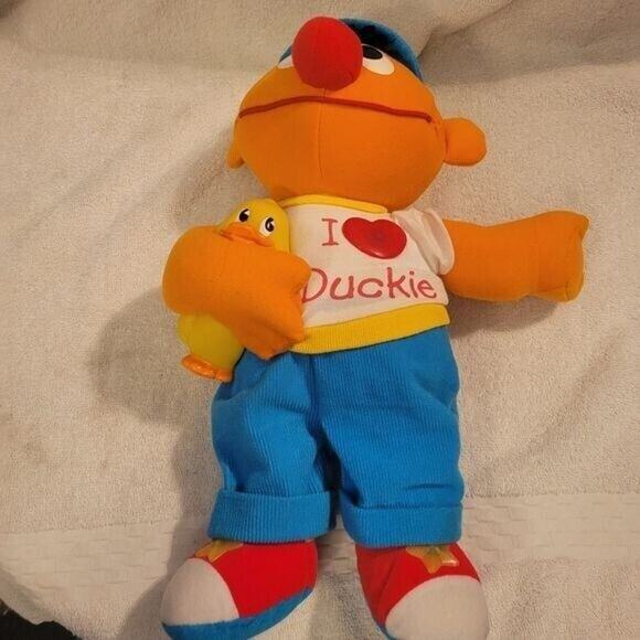 Sesame Street Ernie I Love Duckie Lights Music Stuffed Plush 1997 Tyco Vintage - Picture 12 of 12